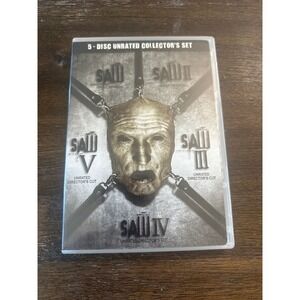 Saw 5-Disc Unrated Collector's Set DVD I II III IV V Uncut Lionsgate HorrorMovie